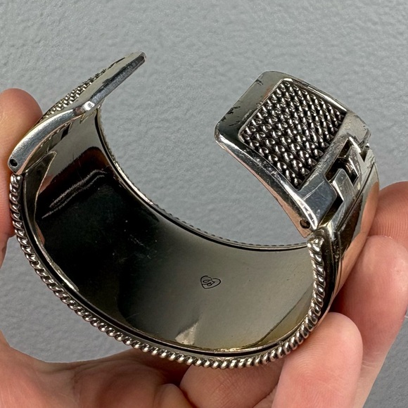 Brighton Leopard Print Crystal Wide Cuff Bracelet with Hinged Closure - Picture 9 of 15